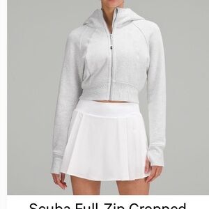 lululemon athletica Gray Full Zip Cropped Jacket